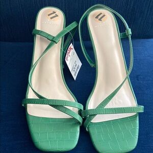 Halston Heritage Green Strappy Women's Shoes